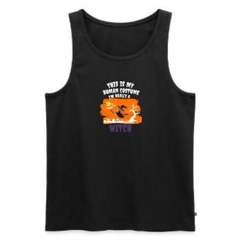 Witch Costume Witchcraft Funny Gift Halloween - Men's Premium Organic Tank Top - black - Front - Michal (187cm)