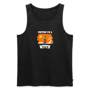 Bat Full Moon Witches Costume Party Halloween - Men's Premium Organic Tank Top - black - Front - Michal (187cm)