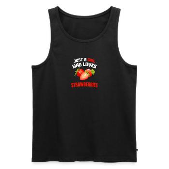 Sommer Obst Rote Beeren Mädchen Geschenk Erdbeere - Männer Premium Bio Tank Top - Schwarz - Vorne - AI Model Male 178 light (178cm)
