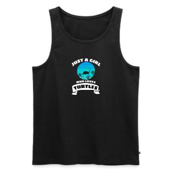 Tortue de mer Fille Cadeau Tortue - Débardeur bio Premium Homme - noir - Devant - Michal (187cm)
