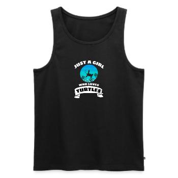 Turtle Girls Tortue de mer rétro - Débardeur bio Premium Homme - noir - Devant - Michal (187cm)