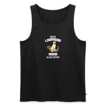Beste Labrador Mama aller Zeiten Blumen Hund - Männer Premium Bio Tank Top - Schwarz - Vorne - Michal (187cm)