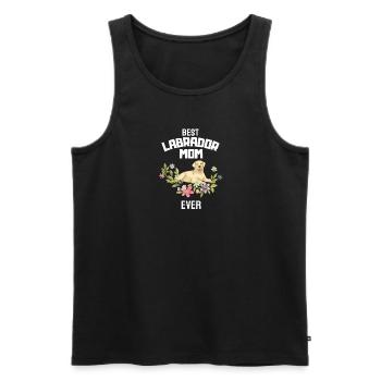 Chiens Maman Fleurs Propriétaire de chien Fête des mères Labrador - Débardeur bio Premium Homme - noir - Devant - Michal (187cm)
