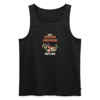 Meilleur berger allemand Maman Chiens de fête des pères - Débardeur bio Premium Homme - noir - Devant - Michal (187cm)