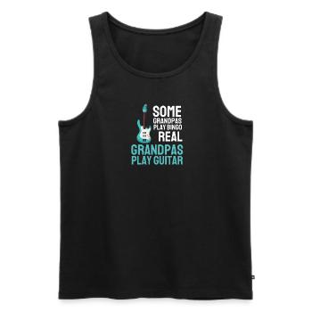 Gitarrist Rock Musik Lustiges Opa Geschenk Gitarre - Männer Premium Bio Tank Top - Schwarz - Vorne - Michal (187cm)
