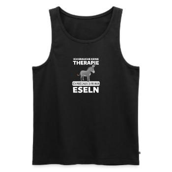 Landwirtschaft Farm Tier Lustiges Geschenk Esel - Männer Premium Bio Tank Top - Schwarz - Vorne - Michal (187cm)