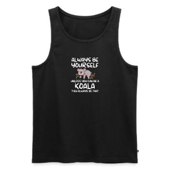 Australien Zoo Tier Lustiges Geschenk Koala - Männer Premium Bio Tank Top - Schwarz - Vorne - Michal (187cm)