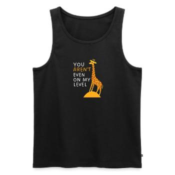 Zoo Animal Lovers Cadeau Drôle Afrique Girafe - Débardeur bio Premium Homme - noir - Devant - Michal (187cm)