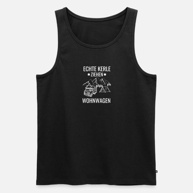 Camper Wohnwagen Männer Geschenk Camping - Männer Premium Bio Tank Top - Schwarz