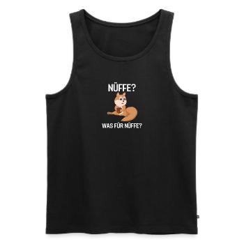 Natur Tier Nüsse Lustiges Geschenk Eichhörnchen - Männer Premium Bio Tank Top - Schwarz - Vorne - Michal (187cm)