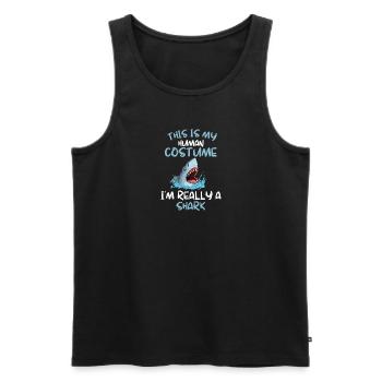 Shark Costume Party Ocean Animal Gift Shark - Men's Premium Organic Tank Top - black - Front - Michal (187cm)