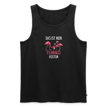Flamingo Kostüm Lustiges Geschenk Rosa Flamingo - Männer Premium Bio Tank Top - Schwarz - Vorne - Michal (187cm)