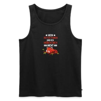 Lustiges Zoo Tier Geschenk Roter Panda - Männer Premium Bio Tank Top - Schwarz - Vorne - Michal (187cm)