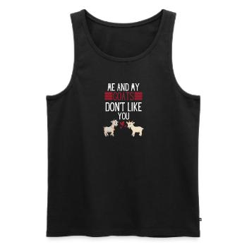 Farm Animal Farmer Gift Funny Goat - Débardeur bio Premium Homme - noir - Devant - Michal (187cm)