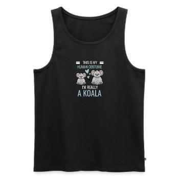 Zoo Animal Australia Koala Costume Cadeau Koala - Débardeur bio Premium Homme - noir - Devant - Michal (187cm)