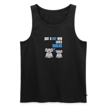Animal Lovers Australia Animal Boys Cadeau Koala - Débardeur bio Premium Homme - noir - Devant - Michal (187cm)
