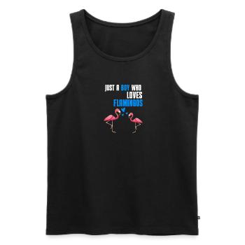 Tropischer Vogel Tier Jungen Geschenk Flamingo - Männer Premium Bio Tank Top - Schwarz - Vorne - Michal (187cm)