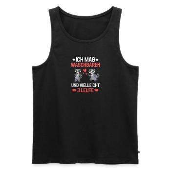 Trash Panda Natur Tierliebhaber Geschenk Waschbär - Männer Premium Bio Tank Top - Schwarz - Vorne - Michal (187cm)