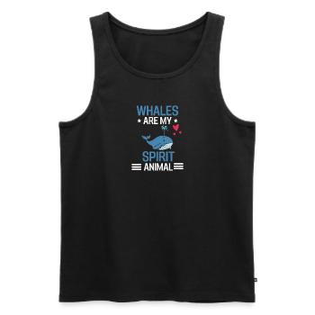 Sea Animal Ocean Animal Sweetheart Cadeau Baleine - Débardeur bio Premium Homme - noir - Devant - Michal (187cm)