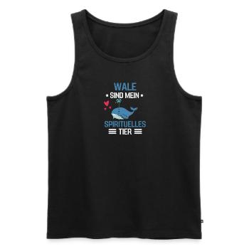 Ozean Tier Killerwal Lustige Geschenkidee Wal - Männer Premium Bio Tank Top - Schwarz - Vorne - Michal (187cm)