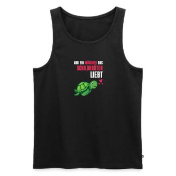 Ozean Tier Mädchen Geschenk Schildkröte - Männer Premium Bio Tank Top - Schwarz - Vorne - Michal (187cm)