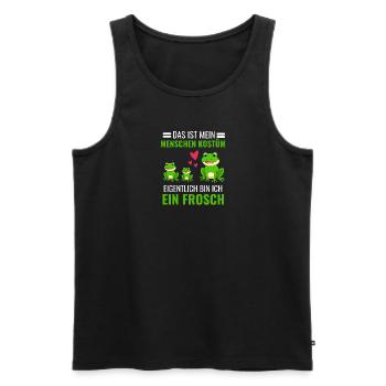 Amphibien Tropisches Tier Kröten Kostüm Frosch - Männer Premium Bio Tank Top - Schwarz - Vorne - Michal (187cm)