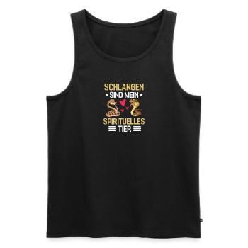 Haustier Reptilien Raubtier Geschenk Schlange - Männer Premium Bio Tank Top - Schwarz - Vorne - Michal (187cm)