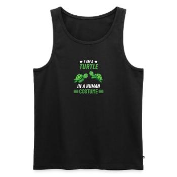 Schildkröten Kostüm Geschenk Meeresschildkröte - Männer Premium Bio Tank Top - Schwarz - Vorne - Michal (187cm)
