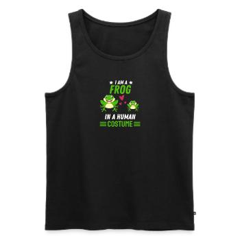 Frog Costume Party Amphibians Gift Frog - Men's Premium Organic Tank Top - black - Front - Michal (187cm)