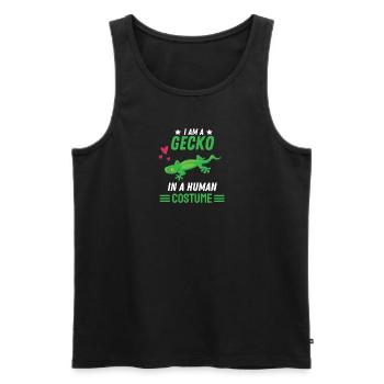 Gecko Kostüm Party Echse Geschenk Lustiges Gecko - Männer Premium Bio Tank Top - Schwarz - Vorne - Michal (187cm)