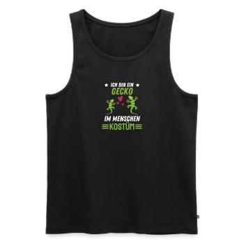 Echsen Kostüm Party Tier Geschenk Lustiges Gecko - Männer Premium Bio Tank Top - Schwarz - Vorne - Michal (187cm)