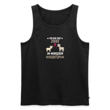Ziegen Kostüm Party Tier Geschenk Lustiges Ziege - Männer Premium Bio Tank Top - Schwarz - Vorne - Michal (187cm)
