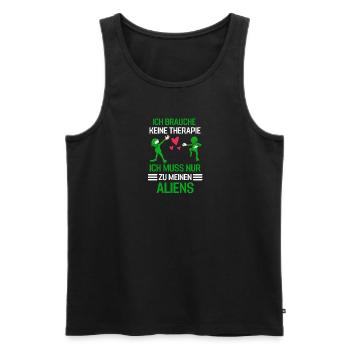 Sci Fi Therapie Außerirdische Geschenk Alien - Männer Premium Bio Tank Top - Schwarz - Vorne - AI Model Male 178 light (178cm)