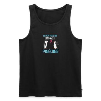 Antarktis Tierliebhaber Geschenk Vogel Pinguin - Männer Premium Bio Tank Top - Schwarz - Vorne - AI Model Male 178 light (178cm)