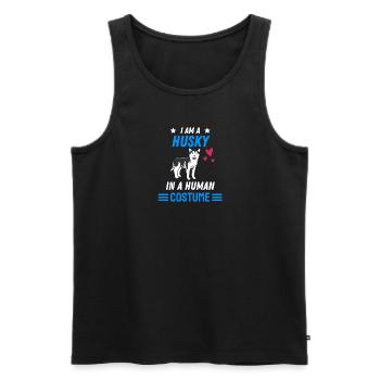 Husky Costume Party Dogs Gift Funny Husky - Men's Premium Organic Tank Top - black - Front - Michal (187cm)