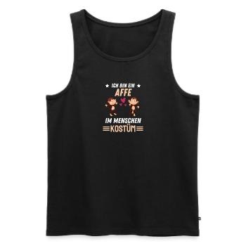 Affen Kostüm Party Schimpansen Geschenk Affe - Männer Premium Bio Tank Top - Schwarz - Vorne - Michal (187cm)