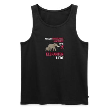Afrika Tierliebhaber Mädchen Geschenk Elefant - Männer Premium Bio Tank Top - Schwarz - Vorne - Michal (187cm)