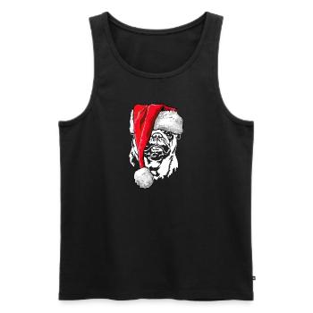Santa Pug Christmas St. Nicholas Dogs Wilsigns - Men's Premium Organic Tank Top - black - Front - AI Model Male 178 light (178cm)