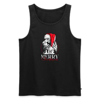 Père Noël irlandais Setter joyeux Noël chiens Wilsigns - Débardeur bio Premium Homme - noir - Devant - Michal (187cm)