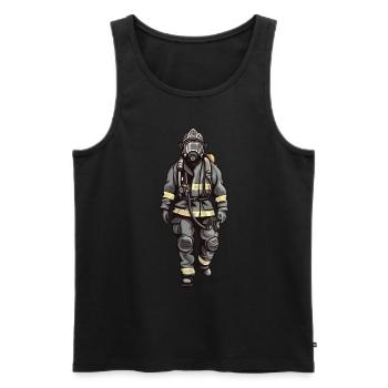 Firefighter Fire Fighter Fire Fighter Courage - Men's Premium Organic Tank Top - black - Front - Michal (187cm)
