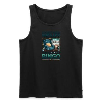 Ich brauche keine Therapie, ich muss nur Bingo spi - Männer Premium Bio Tank Top - Schwarz - Vorne - Michal (187cm)