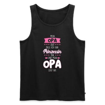 Enkelin Opa Großvater Geschenk - Männer Premium Bio Tank Top - Schwarz - Vorne - Michal (187cm)