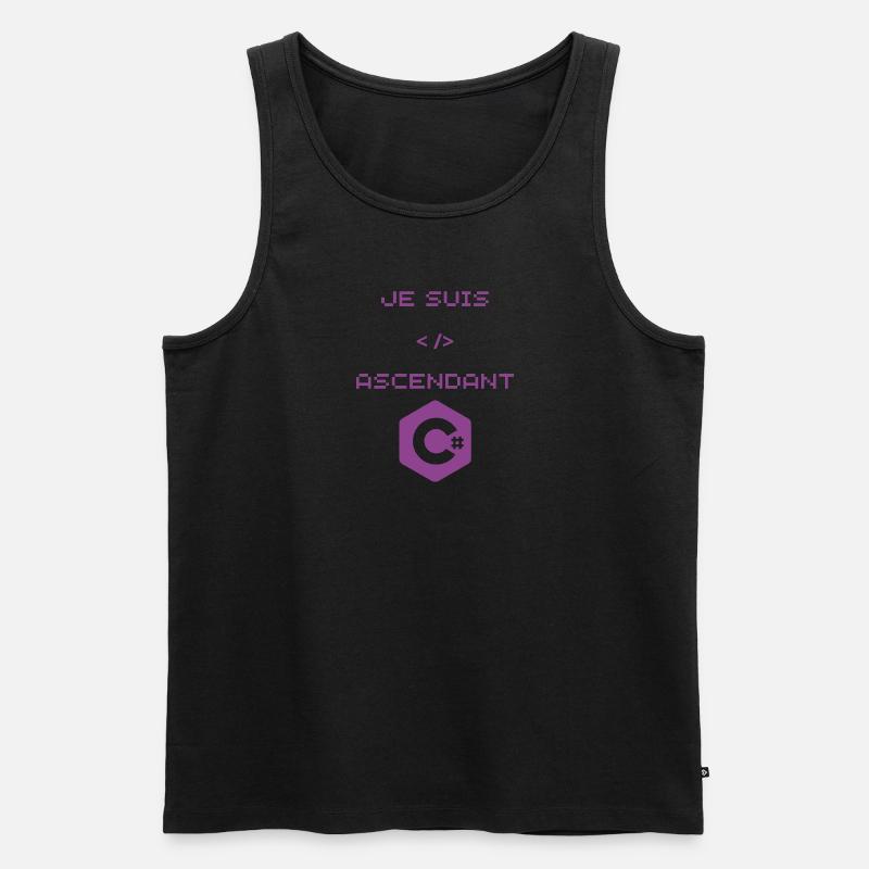 Gift for Developer C# - Men's Premium Organic Tank Top - black