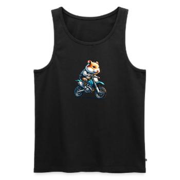 Hamster Enduro Moto Motocross Cool - Débardeur bio Premium Homme - noir - Devant - Michal (187cm)