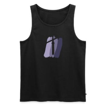 Construction Site Construction Worker Crane - Men's Premium Organic Tank Top - black - Front - Michal (187cm)