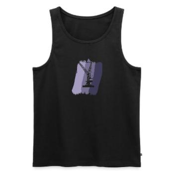 Crane Crane Operator - Men's Premium Organic Tank Top - black - Front - AI Model Male 178 light (178cm)