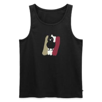 Poulet Volaille - Débardeur bio Premium Homme - noir - Devant - Michal (187cm)