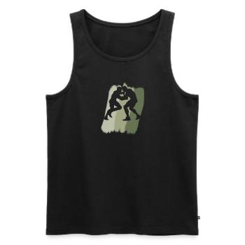 Wrestling Kampfsport Wrestler - Männer Premium Bio Tank Top - Schwarz - Vorne - Michal (187cm)