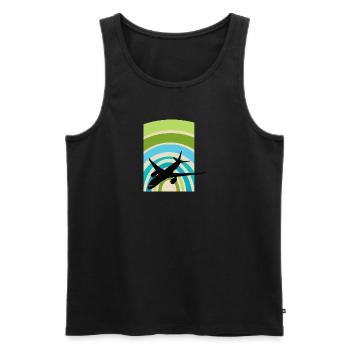 Luftfahrt Flugzeug - Männer Premium Bio Tank Top - Schwarz - Vorne - AI Model Male 178 light (178cm)