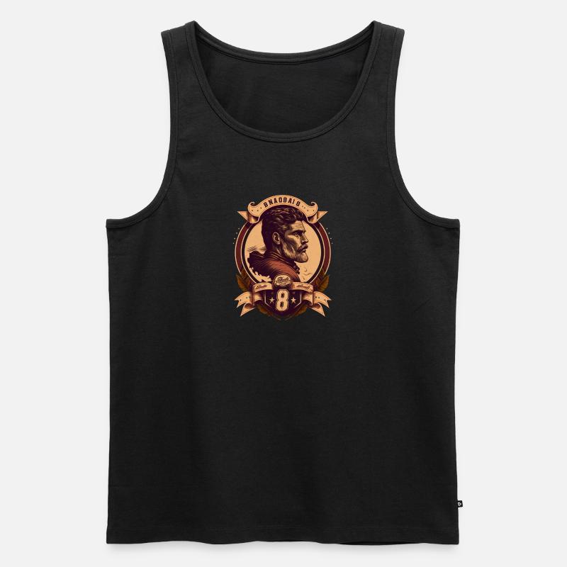 Echter Mann - Männer Premium Bio Tank Top - Schwarz